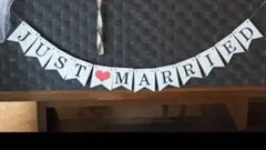 JUST MARRIED バナー 12PCS