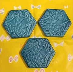 専用 バルセロナ ガウディ デザイン タイル 3枚 タイルコースター