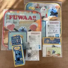 パペットスンスン 一番くじ　ちらりんフレンズ　タオル2枚　ステッカーセット