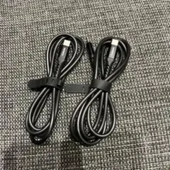 タイプC 充電ケーブル ブラック 1m 2本セット