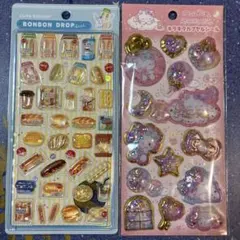 ボンボンドロップシール　コンビニ　キラキラカプセルシール　ハローキティ