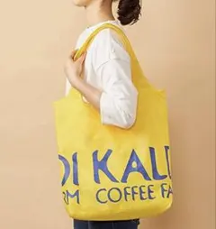 ⭐︎廃盤品✨カルディ✨折りたたみオリジナルエコバッグ イエロー⭐︎おまけ✨（50枚）