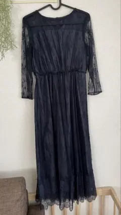 urban research ドレス　結婚式　ネイビー　レース