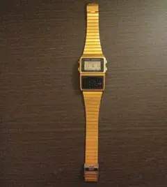 CASIO DATA BANK ゴールド腕時計