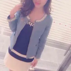 one way パールビジューデニムジャケット