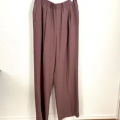 グリーンレーベルリラクシング　ブラウン　茶色　ワイドパンツ