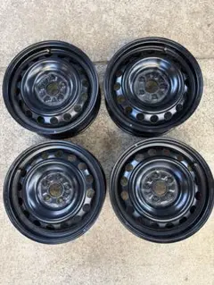 15インチ ブラック スチールホイール 4個セット