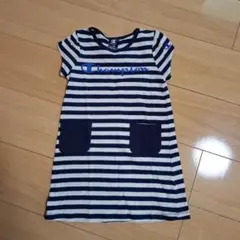 Champion ストライプ 半袖ワンピース 110