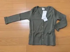 devirock リブ　カーディガン カーキ 100cm