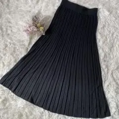 INED【イネド】ブラックタイトスカート (9) 日本製 ウエスト総ゴム