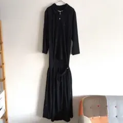希少アーカイブ コムデギャルソン ヴィンテージ ポロワンピース 総柄 ロング S