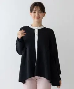 ⭐︎新品未使用品⭐︎sono ポタリースリーブフレア ジャケット 未使用品 Sono ボタリースリーブフレアジャケット 1 ネイビー パール