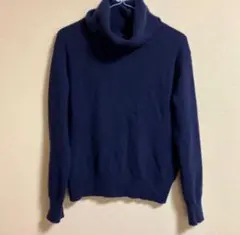 ユニクロ　カシミヤ 100% タートル　ニット　M サイズ　美品　ネイビー