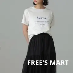 フリースマート FREE'S MART ロゴ刺繍 Tシャツ ホワイト
