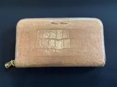 miu miu クロコ型押し ラウンドファスナー長財布のサムネイル