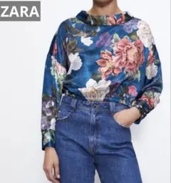 ZARAクロップド丈ブラウス