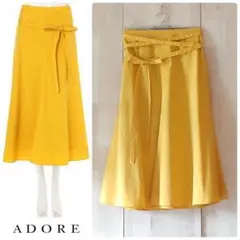 ◆幻◆ 希少　定価3.2万円　ADORE ブロードリボン付きフレアースカートのサムネイル