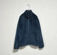 ユニクロ ファーリーフリースフルジップジャケット ネイビー M ジップ