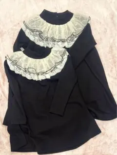 ブラック レース付き　ワンピース　110 130 姉妹コーデ