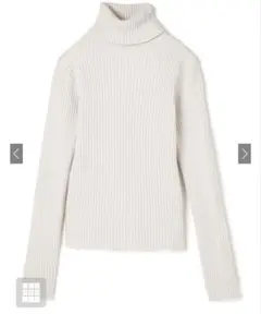 タートルネックリブニットトップス　k8534v