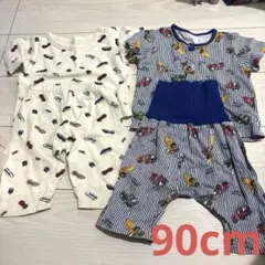 ベビー　パジャマ 車　電車 90cm セット