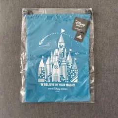 adidas 東京ディズニーリゾート 巾着　水色　未使用のサムネイル