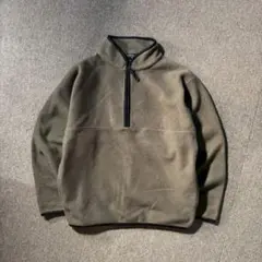 OLD UNIQLO ハーフジップ フリース M カーキ オリーブグリーン