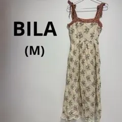 海外古着✨BILA (ビラ)花柄ノースリーブワンピース [M]