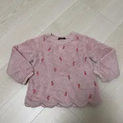 ピンク 花刺繍 トップス 100cm