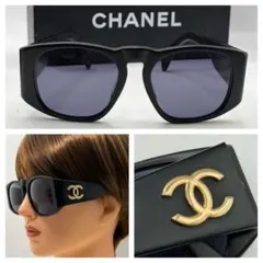 CHANEL サングラス 01451 ブラック ゴールド ビンテージ 黒 レトロ