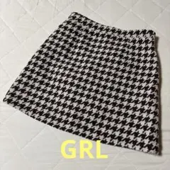 GRL 千鳥格子柄 ツイード ミニスカート インナーパンツ付き　Mサイズ