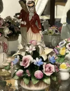 カポディモンテ　イタリア　陶花　オブジェ