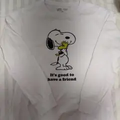 スヌーピー SNOOPY PEANUTS Tシャツ 子供用 ホワイト 白 長袖