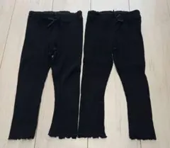 BRANSHES (ブランシェス) レギンス 黒 100 2着セット