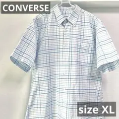 CONVERSE コンバース　半袖 ボタンダウンシャツ チェック柄　サイズXLのサムネイル