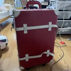 レトロ トランク型 キャリーケース レッド×ホワイト