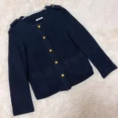 Simplicité カーディガン　ニット　セーター　ネイビー