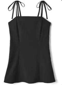 美品★GRL リボンストラップ キャミソールミニワンピース [gm466]