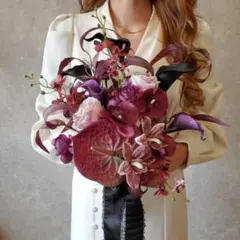 プラム　アーティフィシャルフラワー　ウェディング　ブーケ　造花　結婚式