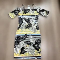 H&M オフショルダー ボタニカル柄 ワンピース新品のサムネイル