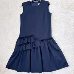 極美品✨2020年 Rene ギャザーフリルワンピース 34 ネイビー系のサムネイル