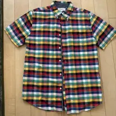 TOMMY 半袖チェックシャツ XL