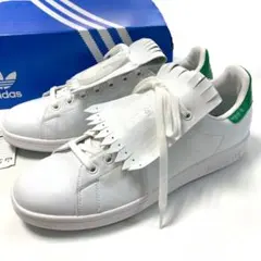 adidas スタンスミス フリンジ付き ゴルフシューズ ホワイト/グリーン