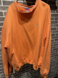 Champion XXL オレンジ クルーネック トレーナー