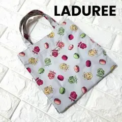 ラデュレ LADUREE トートバッグ エコバッグ マカロン ローズ グレーのサムネイル