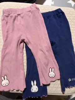 ミッフィー刺繍フレアパンツ2点セット