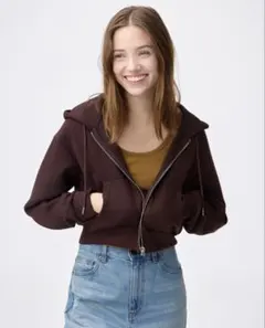 GU パフスウェットフルジップパーカー