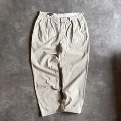 90s ポロラルフローレン ポロチノ ホワイト W38 L32 極太 ワイド