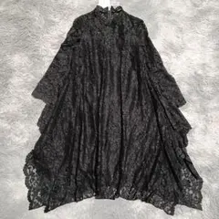 新品✨️ヤマダヤ ワンピース ドレス リルフェテ 黒 レース 刺繍