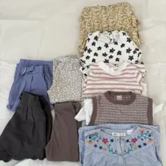 女の子　まとめ売り　100 春　秋　服　保育園　洗い替え　長袖　ワンピース